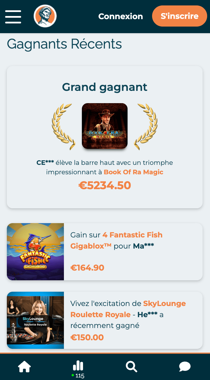 Connexion Alexander Casino